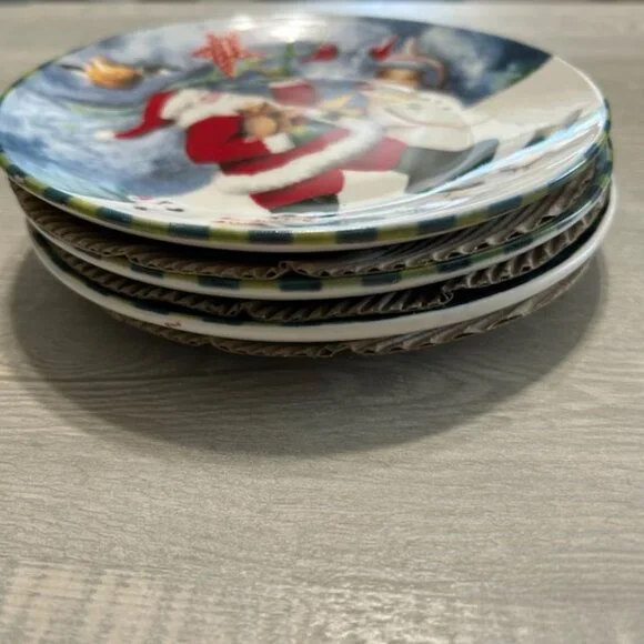 Christmas Plates, Set of 3 - Picture 6 of 6